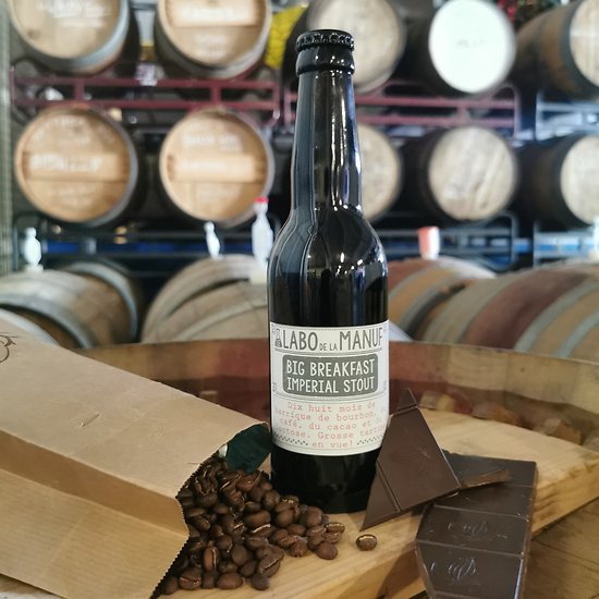 Bouteille de big breakfast imperial stout du Labo de la Manuf