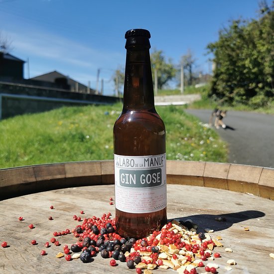 Bouteille de Gin gose du Labo de la Manuf